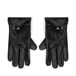 Rękawiczki Męskie Lasocki. Czarne rękawiczki Lasocki, bez wzorów. Za 99.99 zł.