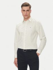 Tommy Hilfiger Koszula MW0MW38559 Beżowy Slim Fit. Brązowe koszule Tommy Hilfiger, m, bez wzorów, z bawełny, bez kołnierzyka, bez ramiączek. Za 319.99 zł.