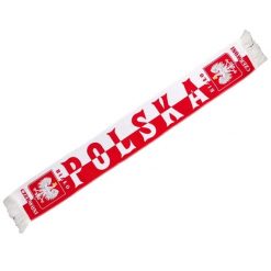 Szalik Reprezentacji Polski. Białe szaliki PIKO SPORT, bez wzorów, z poliesteru. Za 49.99 zł.