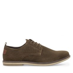 Półbuty Sergio Bardi. Brązowe eleganckie półbuty Sergio Bardi, bez wzorów, bez obcasa, bez zapięcia. Za 229.99 zł.