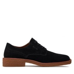 Półbuty Big Star Shoes. Czarne eleganckie półbuty BIG STAR SHOES, bez wzorów, bez obcasa, bez zapięcia. Za 129.99 zł.