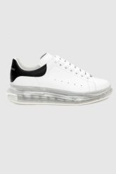 ALEXANDER MCQUEEN Białe sneakersy męskie z przezroczystą podeszwą, Rozmiar 41. Białe buty sportowe casual ALEXANDER MCQUEEN, bez wzorów, ze skóry, bez zapięcia. W wyprzedaży za 2,169.99 zł.