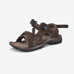 Sandały turystyczne męskie Quechua NH500. Brązowe sandały QUECHUA, bez zapięcia. Za 179.99 zł.