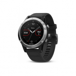 Garmin Fenix 5 srebrny z czarnym paskiem. Czarne zegarki sportowe GARMIN. Za 1,629.00 zł.