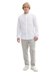 TOM TAILOR Denim Koszula - Slim fit - w kolorze białym rozmiar: XL. Białe koszule TOM TAILOR DENIM, xl, bez wzorów, z bawełny, bez kołnierzyka, bez ramiączek. Za 70.24 zł.