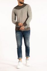 Takeshy Kurosawa Sweter "Tintura Shibori" | 82950 | Tintura Shibori | Mężczyzna | Szary. Szare swetry nierozpinane Takeshy Kurosawa, m, bez wzorów, z bawełny, bez kołnierzyka, bez ramiączek. W wyprzedaży za 319.00 zł.