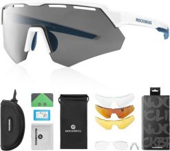 Okulary rowerowe / sportowe z polaryzacją, wymienne soczewki UV400 ROCKBROS. Brązowe okulary przeciwsłoneczne ROCKBROS. Za 123.00 zł.