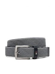 Tommy Hilfiger Pasek Męski Denton Elastic 3.5 AM0AM13354 Granatowy. Niebieskie paski Tommy Hilfiger, bez wzorów, z materiału. Za 189.99 zł.