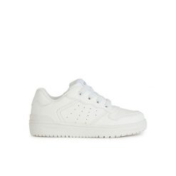 Trenerzy Geox Washiba. Białe buty treningowe Geox, bez wzorów, na jogę i pilates. Za 252.50 zł.