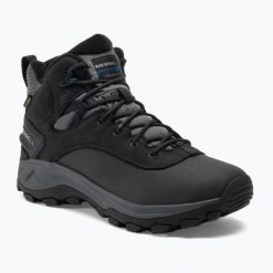 Buty trekkingowe męskie Merrell Thermo Kiruna 2 Mid WP. Czarne trekkingi Merrell, bez wzorów, bez zapięcia. Za 589.99 zł.