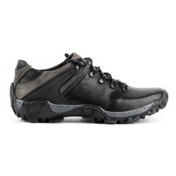 KENT Męskie buty trekkingowe 116 czarne. Czarne trekkingi bez wzorów, z jeansu, bez zapięcia. Za 351.82 zł.
