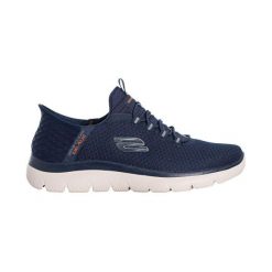 Obuwie treningowe Mężczyzna Skechers Summits High Range granatowy. Niebieskie buty treningowe Skechers, bez wzorów, z materiału, na fitness i siłownię. Za 329.99 zł.