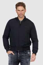 EMPORIO ARMANI Dwustronna kurtka męska w logo. Czarne kurtki Emporio Armani, m, bez wzorów, bez kaptura. W wyprzedaży za 999.99 zł.