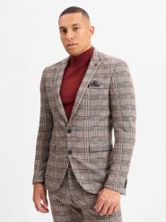Finshley & Harding London kurtka modułowa - Brixdon Mężczyźni Slim Fit beżowy|brązowy, 48. Brązowe kurtki Finshley & Harding London, m, bez wzorów, bez kaptura. Za 479.95 zł.