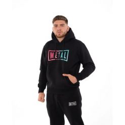 Bluza Metal Boxe Miami Vice. Czarne bluzy z kapturem METAL BOXE, l, bez wzorów, z bawełny, z kapturem. Za 289.50 zł.