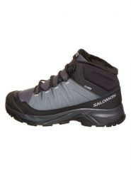 SALOMON Botki trekkingowe "X-Adventure Coldrush WP" w kolorze czarno-szarym rozmiar: 43 1/3. Czarne buty trekkingowe Salomon, bez wzorów, bez zapięcia. Za 419.95 zł.