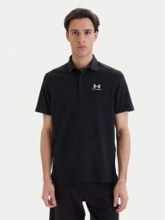 Under Armour Polo UA Icon 1386608 Czarny Loose Fit. Czarne koszulki polo Under Armour, m, bez wzorów, z bawełny, bez kołnierzyka, bez ramiączek. Za 199.99 zł.