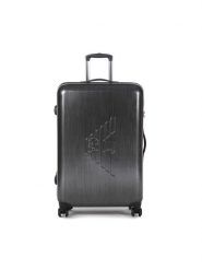 Emporio Armani Walizka duża Y4Q325 YME9J 80002 Czarny. Czarne walizki Emporio Armani, bez wzorów, z tworzywa sztucznego, duże. Za 949.99 zł.