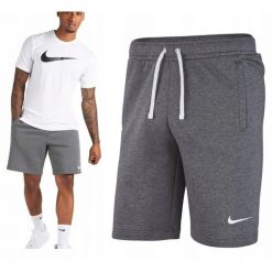 Spodenki sportowe męskie Nike Park 20 Fleece. Szare krótkie spodenki sportowe Nike, m, bez wzorów. Za 160.00 zł.