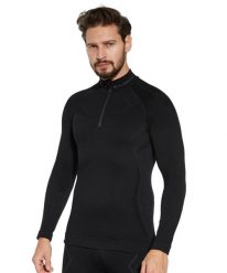 Bluza męska z krótkim ekspresem wełniana Brubeck EXTREME MERINO. Niebieskie bielizna termoaktywna Brubeck, na zimę, m, bez wzorów, z wełny, bez ramiączek. Za 462.49 zł.