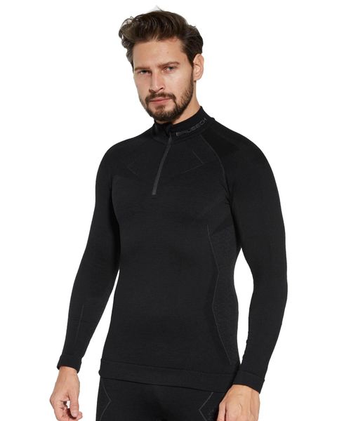 Bluza męska z krótkim ekspresem wełniana Brubeck EXTREME MERINO. Niebieskie bielizna termoaktywna Brubeck, na zimę, m, bez wzorów, z wełny, bez ramiączek. Za 428.99 zł.