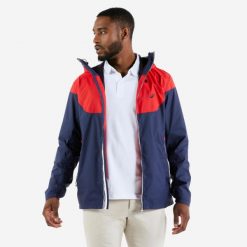 Kurtka żeglarska Tribord Sailing 100. Czerwone kurtki TRIBORD, s, bez wzorów, z materiału, bez kaptura. Za 129.99 zł.