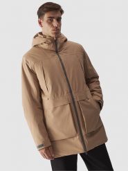 4F Kurtka funkcyjna w kolorze jasnobrązowym rozmiar: XL. Brązowe kurtki outdoor i hardshell 4F, m, bez wzorów, bez kaptura. Za 276.45 zł.