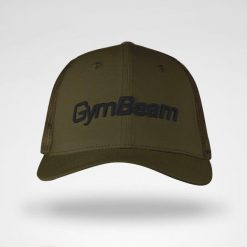 Czapka unisex z daszkiem wentylowana zielona Mesh Panel Cap. Zielone czapki z daszkiem GYMBEAM, bez wzorów, z bawełny. Za 41.90 zł.