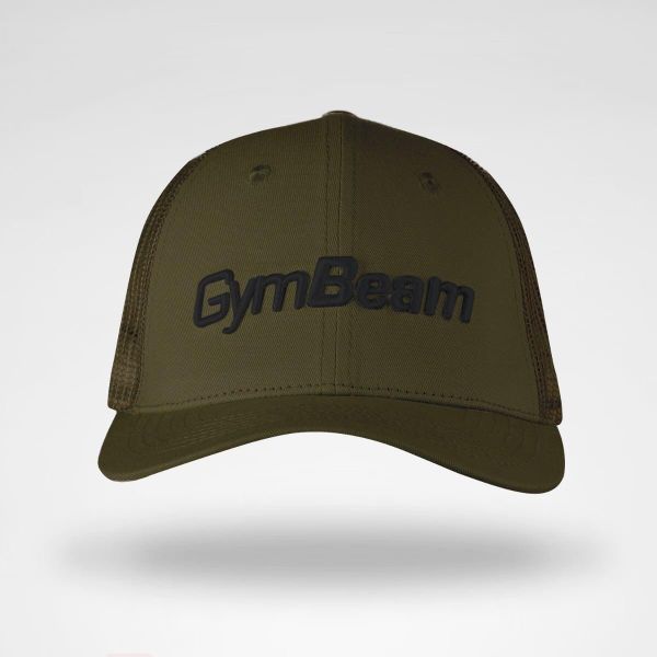 Czapka unisex z daszkiem wentylowana Mesh Panel Cap. Zielone czapki z daszkiem GYMBEAM, bez wzorów, z bawełny. Za 42.90 zł.