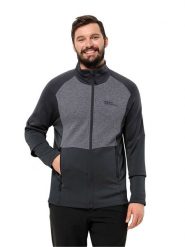 Jack Wolfskin Kurtka polarowa "Marienberg" w kolorze antracytowo-czarnym rozmiar: M. Czarne kurtki Jack Wolfskin, m, bez wzorów, z materiału, bez kaptura. Za 185.76 zł.