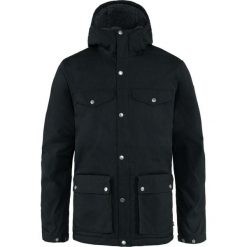 Kurtka zimowa męska Fjallraven Greenland Winter Jacket. Czarne kurtki Fjällräven, na zimę, l, bez wzorów, z bawełny, bez kaptura. Za 1,578.75 zł.