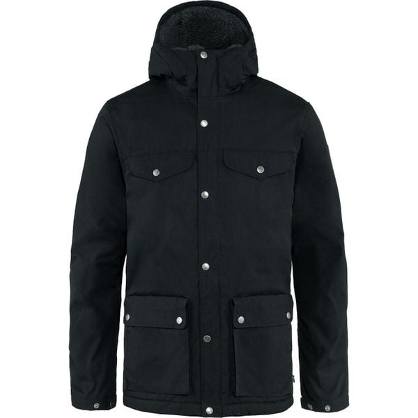 Kurtka zimowa męska Fjallraven Greenland Winter Jacket. Czarne kurtki Fjällräven, na zimę, l, bez wzorów, z bawełny, bez kaptura. Za 1,578.75 zł.