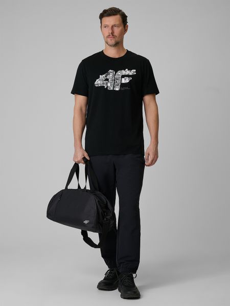 4F Spodnie casual joggery męskie - czarne XXL. Czarne joggery i bojówki 4F, m, bez wzorów, z dresówki, biznesowe. Za 199.99 zł.