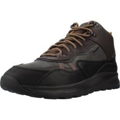 Buty GEOX U36EZA 0MEBU Brązowy. Brązowe buty turystyczne Geox, bez wzorów, ze skóry, bez zapięcia, trekkingowe. Za 373.99 zł.