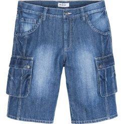 Bermudy bojówki bonprix niebieski "used". Jeansy bonprix. Za 99.99 zł.