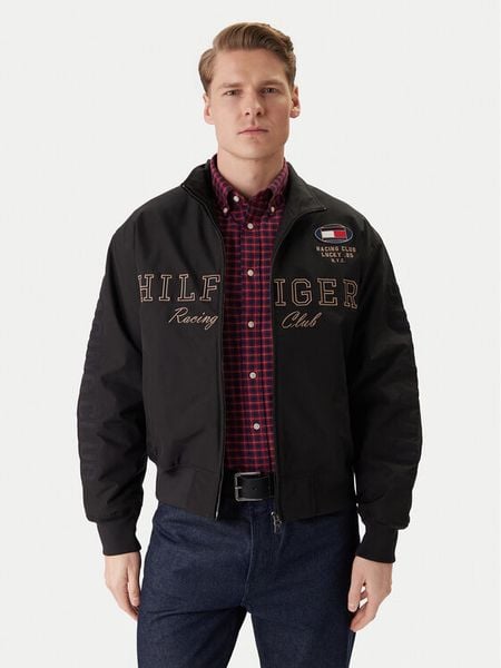 Tommy Hilfiger Kurtka bomber Racing MW0MW42565 Czarny Regular Fit. Czarne kurtki Tommy Hilfiger, l, bez wzorów, z syntetyku, bez kaptura. Za 1,123.99 zł.