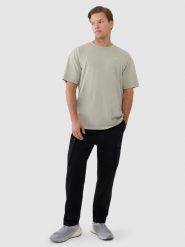 4F Spodnie casual cargo męskie - czarne L. Czarne spodnie materiałowe 4F, na co dzień, l, bez wzorów, z bawełny, casualowe. W wyprzedaży za 119.99 zł.