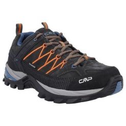 Buty trekkingowe męskie CMP Rigel Low Trekking Wp. Brązowe buty trekkingowe Campagnolo, bez wzorów, z gumy, bez zapięcia. W wyprzedaży za 359.99 zł.