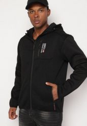 Czarna Bluza z Kapturem Rozpinana z Kieszeniami Anarito. Czarne bluzy Born2be, l, bez wzorów, z kapturem. W wyprzedaży za 127.49 zł.