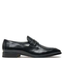 Półbuty Fabi. Czarne eleganckie półbuty Fabi, bez wzorów, bez obcasa, bez zapięcia. Za 799.99 zł.