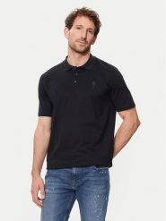 KARL LAGERFELD Polo 745028 542232 Granatowy Regular Fit. Niebieskie koszulki polo KARL LAGERFELD, l, bez wzorów, z bawełny, bez kołnierzyka, bez ramiączek. Za 359.99 zł.