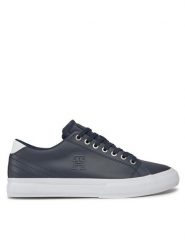 Tommy Hilfiger Sneakersy Th Hi Vulc Street Low Lth Ess FM0FM04896 Niebieski. Niebieskie buty sportowe casual Tommy Hilfiger, bez wzorów, ze skóry, bez zapięcia. Za 269.99 zł.