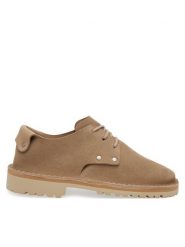 Fracap Półbuty D140-521 Beżowy. Brązowe eleganckie półbuty Fracap, bez wzorów, ze skóry, bez obcasa, bez zapięcia. Za 439.99 zł.