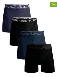 Muchachomalo Bokserki (4 pary) w kolorze czarnym i granatowym rozmiar: XXL. Czarne bokserki MUCHACHOMALO, xxl, bez wzorów. Za 154.95 zł.