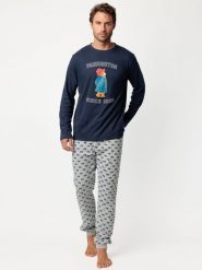 Paddington Piżama "Paddington" w kolorze granatowym rozmiar: XL. Niebieskie piżamy Paddington, xl, bez wzorów, z bawełny, bez ramiączek. Za 165.99 zł.