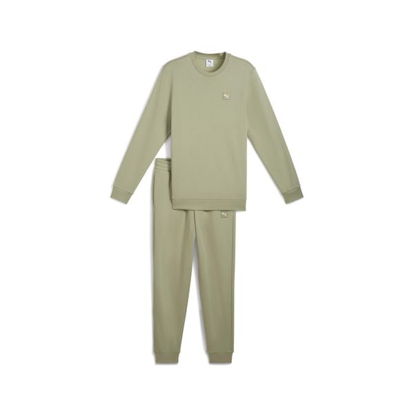 Męski dres Essentials Elevated PUMA. Zielone komplety dresowe Puma, m, bez wzorów, z dresówki, bez ramiączek. Za 349.00 zł.