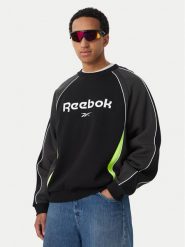 Reebok Bluza Tomasz RK25746CCM Czarny Regular Fit. Czarne bluzy Reebok, l, bez wzorów, z bawełny, bez kaptura. Za 249.99 zł.