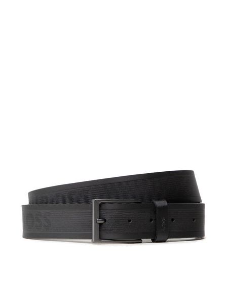 BOSS Pasek Tillo 50481044 Czarny. Czarne paski Boss, bez wzorów, ze skóry. Za 449.99 zł.