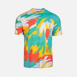 FLORENCIA M oddychająca, lekka i szybkoschnąca techniczna koszulka sportowa. T-shirty sportowe Izas, bez wzorów, z materiału, bez ramiączek, na fitness i siłownię. Za 226.04 zł.