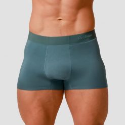 Bokserki męskie regular niebieskie Soft 2Pack. Niebieskie bokserki GYMBEAM, m, bez wzorów, z elastanu. Za 66.90 zł.